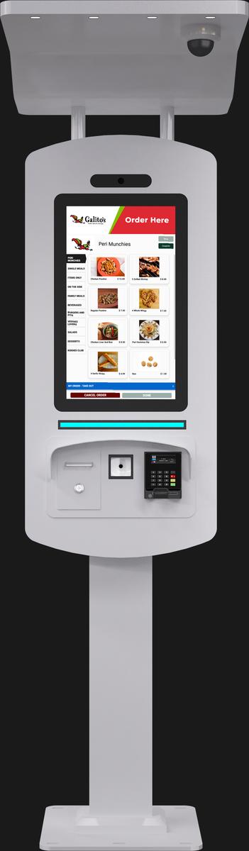 21.5" Outdoor Self Order Kiosk 2023 in White 7
