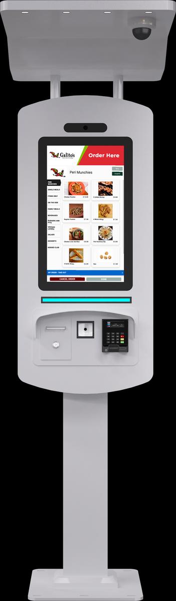 21.5" Outdoor Self Order Kiosk 2023 in White 7