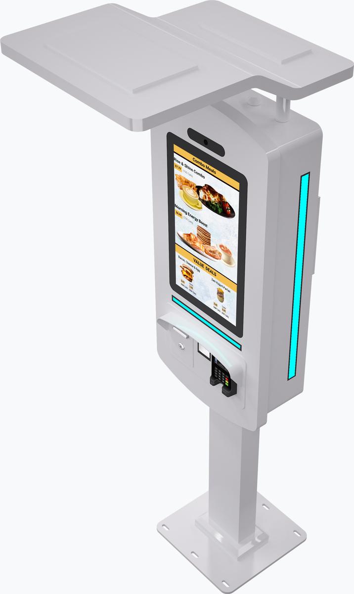 21.5" Outdoor Self Order Kiosk 2023 in White 2