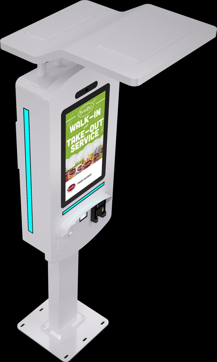 21.5" Outdoor Self Order Kiosk 2023 in White 4