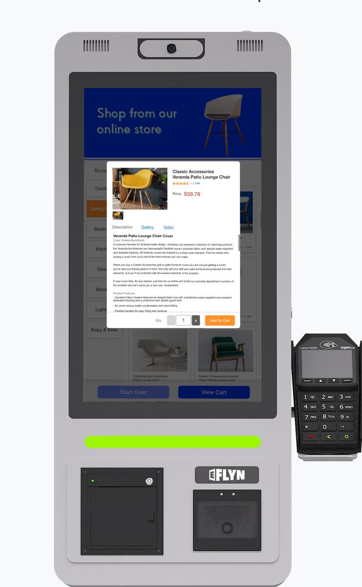 21.5" Self Ordering Kiosk Flex Series Mockup 6