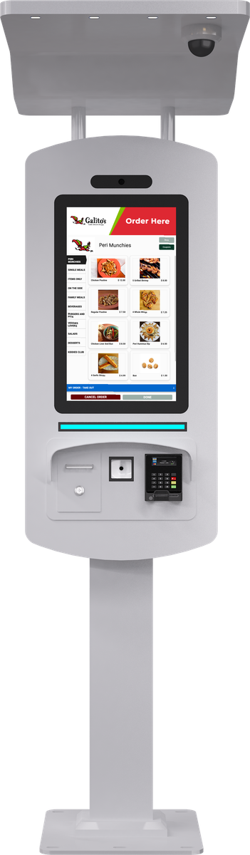 21.5" Outdoor Self Order Kiosk 2023 in White 7
