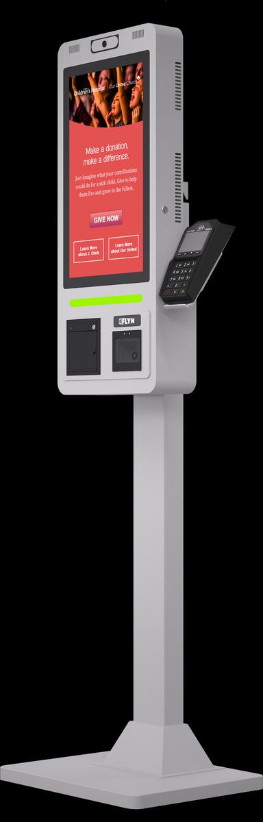 21.5″ Self Ordering Kiosk Flex Series New Pos white Mockup 10