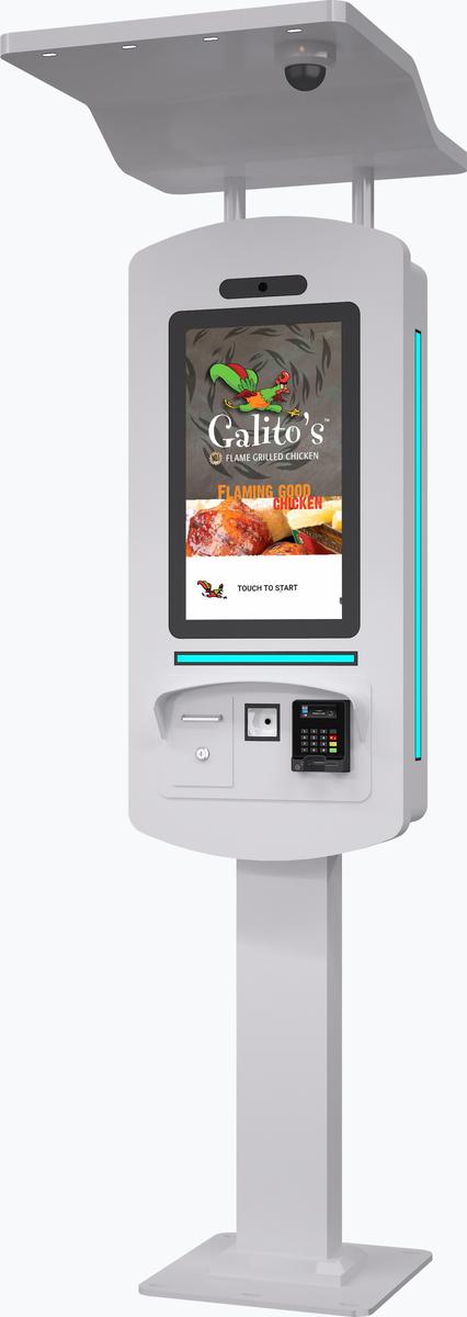 21.5" Outdoor Self Order Kiosk 2023 in White 3