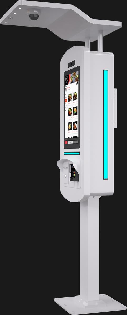 21.5" Outdoor Self Order Kiosk 2023 in White 8