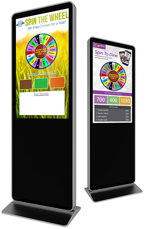Eflyn Free Standing Kiosks Spin To Win App