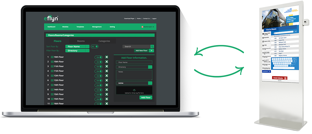 Eflyn Easyfind Pro manage remotely via Laptop