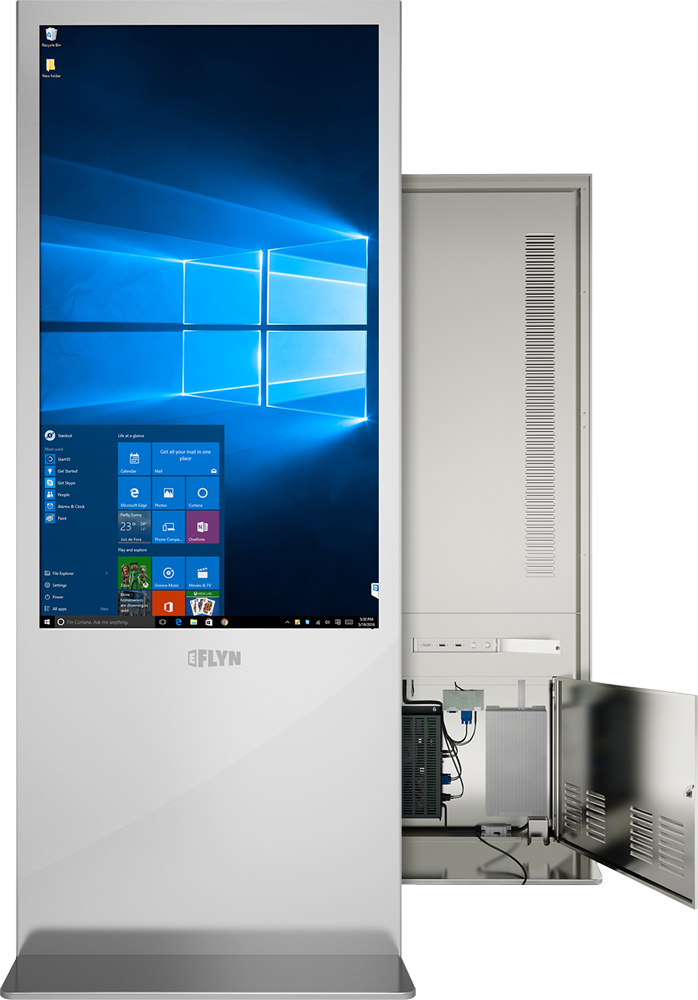 Eflyn Free Standing Multi-Touch Kiosks Front and Back Image