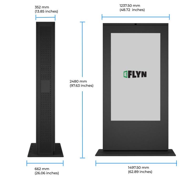 75" Dual Screen Outdoor Digital Signage Eflyn