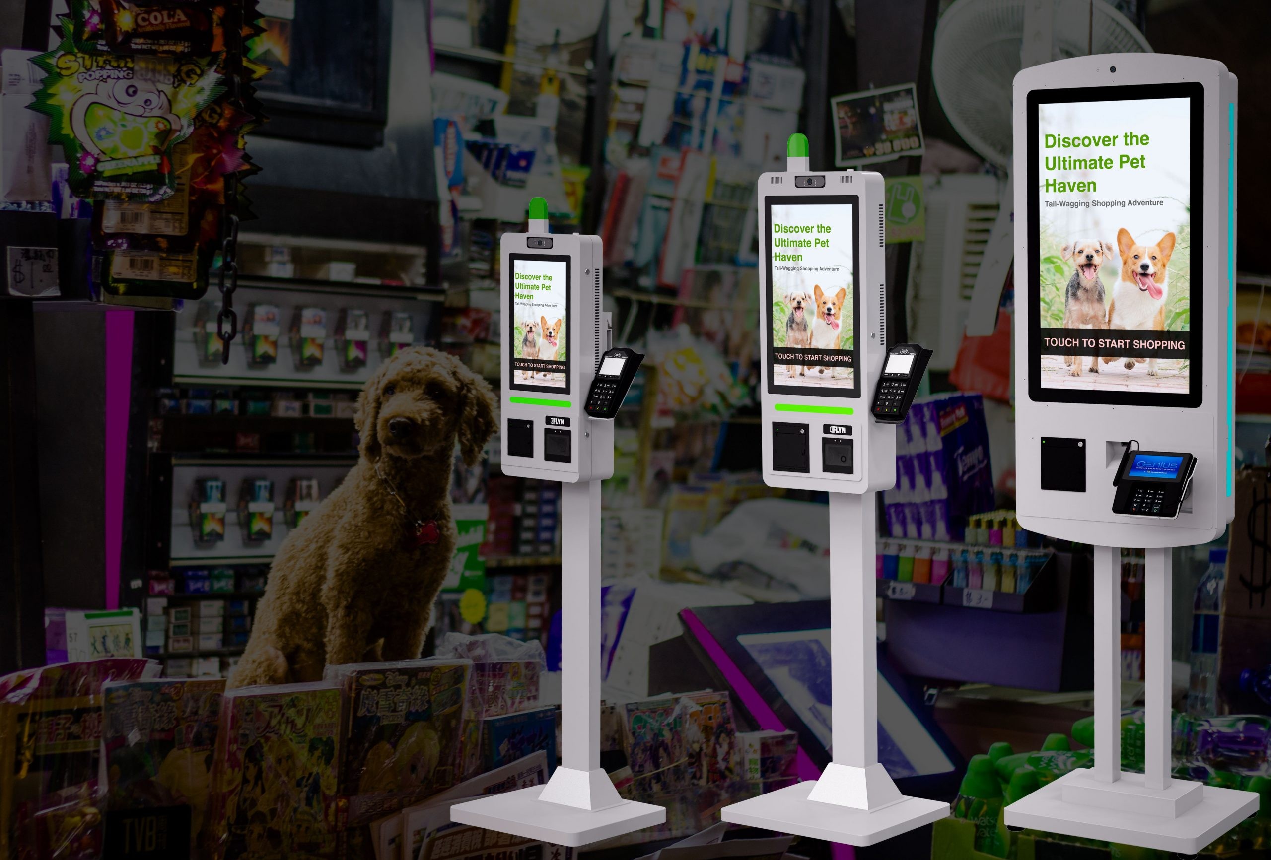 Enhancing Pet Shop Experience with Interactive Touch Screen Displays