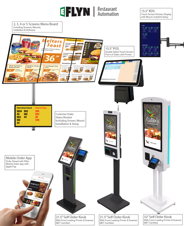 Self order kiosk flex for Restaurants - Eflyn Touch Screen Digital ...